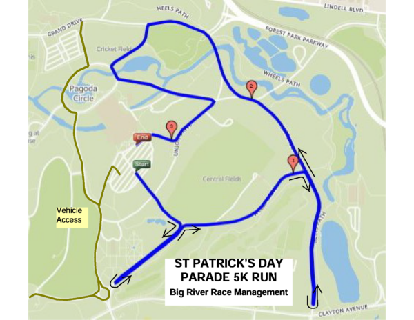 st patricks day parade run details